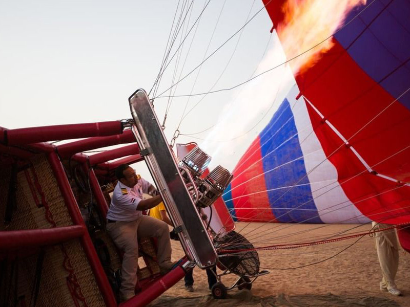 Hot Air Balloon Camel Ride Falcon Show